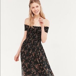 kimchi blue picnic off the shoulder midi dress